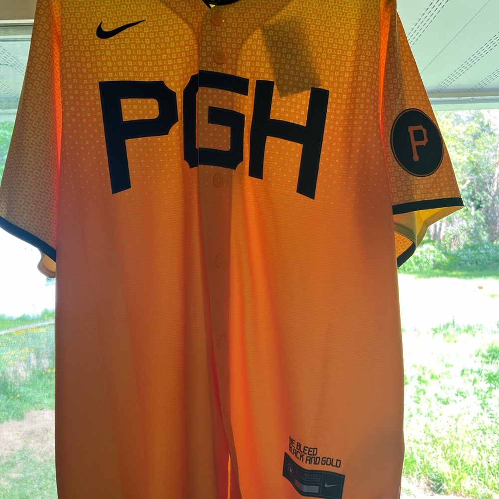 Nike PGH Pittsburgh Baseball Jersey - Yellow/Black